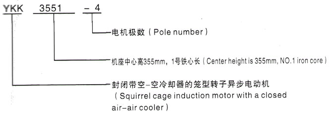 YKK系列(H355-1000)高压YJTFKK5003-6三相异步电机西安泰富西玛电机型号说明